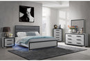 AMELIA GREY/BLACK FULL BED, DRESSER, MIRROR AND NIGHTSTAND - Golden Linens & Furniture (PA)* 