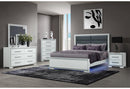 ANDROS SILVER KING BED W/LED