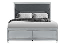 CALEB SILVER QUEEN BED WITH LED