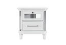 MARCO METALLIC WHITE NIGHTSTAND