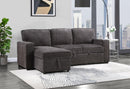 U0203 DARK GREY PULL OUT SOFA BED