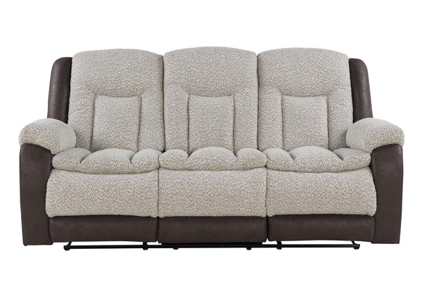 U4377 GREY/BROWN RECLINING SOFA image