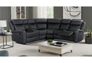 U6024 BLACK PU 72A SECTIONAL WITH LED AND 2 RECLINERS