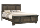 New Classic Furniture Ashland California King Panel Bed in Rustic Brown