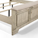 New Classic Furniture Ashland California King Panel Bed in Rustic White
