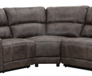 New Classic Furniture Calhoun 3pc Reclining Sectional in Walnut