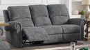 New Classic Furniture Connor Sofa with Dual Recliner in Gray