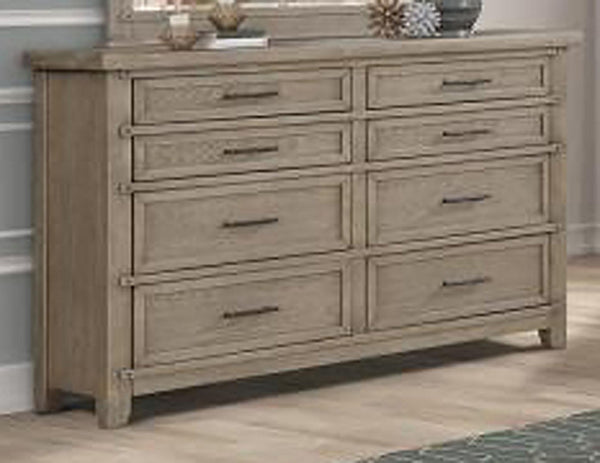 New Classic Furniture Fairfax 8 Drawer Dresser in Driftwood image