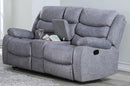 New Classic Furniture Granada Console Loveseat with Power in Gray