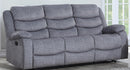New Classic Furniture Granada Dual Recliner Sofa with Power in Gray