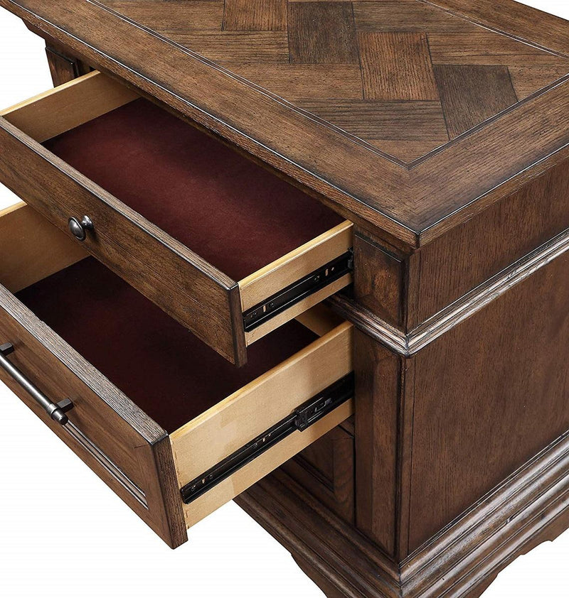 New Classic Furniture Mar Vista 3 Drawer Nightstand in Brushed Walnut