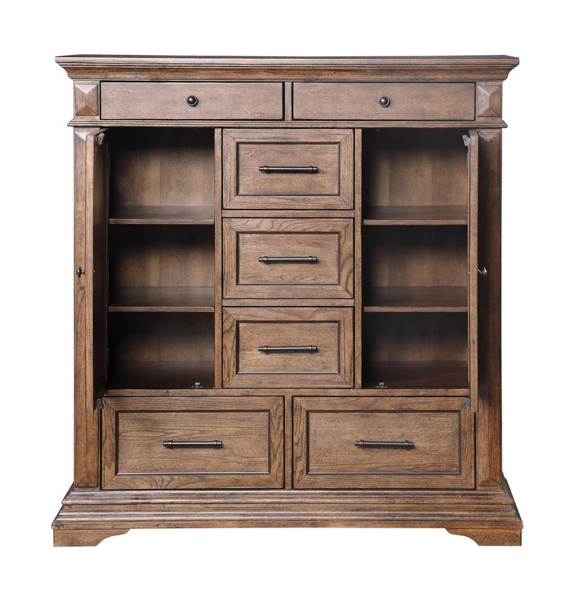 New Classic Furniture Mar Vista Door Chest in Brushed Walnut