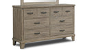 New Classic Furniture Marwick 8 Drawer Dresser in Sand