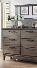 New Classic Furniture Cagney Mirror in Vintage Gray