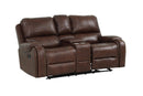 New Classic Furniture Taos Glider Console Loveseat with Power Footrest in Caramel - Golden Linens & Furniture (PA)* 