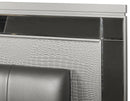New Classic Furniture Valentino King Upholstered Lighted Bed in Silver - Golden Linens & Furniture (PA)* 