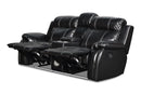 New Classic Fusion Console Loveseat with Power Foot Rest in Ebony - Golden Linens & Furniture (PA)* 