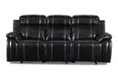 New Classic Fusion Dual Recliner Sofa with Power Foot Rest in Ebony - Golden Linens & Furniture (PA)* 