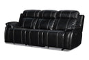 New Classic Fusion Dual Recliner Sofa with Power Foot Rest in Ebony - Golden Linens & Furniture (PA)* 
