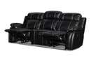 New Classic Fusion Dual Recliner Sofa with Power Foot Rest in Ebony - Golden Linens & Furniture (PA)* 