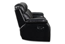 New Classic Fusion Dual Recliner Sofa with Power Foot Rest in Ebony - Golden Linens & Furniture (PA)* 