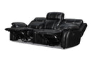 New Classic Fusion Dual Recliner Sofa with Power Foot Rest in Ebony - Golden Linens & Furniture (PA)* 