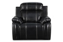New Classic Fusion Swivel Glider Recliner with Power Foot Rest in Ebony - Golden Linens & Furniture (PA)* 