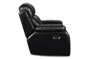 New Classic Fusion Swivel Glider Recliner with Power Foot Rest in Ebony - Golden Linens & Furniture (PA)* 