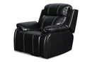 New Classic Fusion Swivel Glider Recliner with Power Foot Rest in Ebony - Golden Linens & Furniture (PA)* 