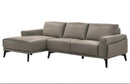 New Classic Lucca Sectional Sofa w/ RAF Loveseat in Slate Gray