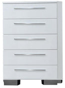 New Classic Sapphire 5 Drawer Chest in White