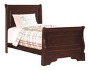 New Classic Versaille Youth Twin Sleigh Bed in Bordeaux