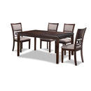 GIA 60" DINING TABLE+CHAIRS (5 PCS/CTN) -CHERRY