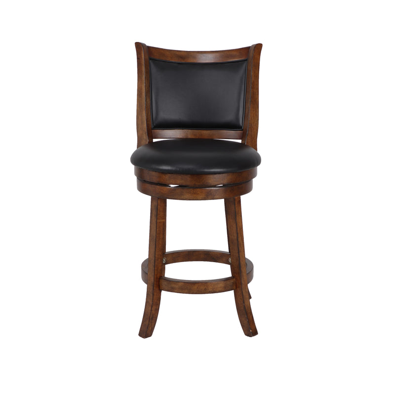 BRISTOL 24" COUNTER STOOL-DK BROWN W/PU SEAT