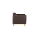 AIDEN CHAIR W/1 THROW PILLOW-CHOCOLATE