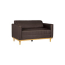 AIDEN LOVESEAT W/2 THROW PILLOWS-CHOCOLATE
