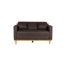 AIDEN LOVESEAT W/2 THROW PILLOWS-CHOCOLATE