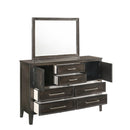 ANDOVER 60" DRESSER W/DOORS-NUTMEG