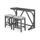BELLA COUNTER TABLE & 2 STOOLS-GRAY