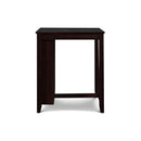 GIA 30" COUNTER TABLE W/2 CHAIRS & STG SHELF-EBONY