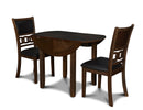 GIA 42" DINING DROP LEAF TABLE W/2 CHAIRS-BROWN