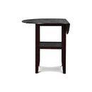 GIA 42" COUNTER DROP LEAF TABLE W/2 CHAIRS-EBONY