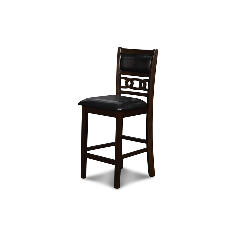 GIA 30" COUNTER TABLE W/2 CHAIRS & STG SHELF-EBONY