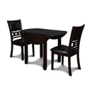 GIA 42" DINING DROP LEAF TABLE W/2 CHAIRS-EBONY