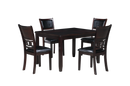 GIA 5PC 48" RECT. DINING TABLE & 4 CHAIRS-EBONY