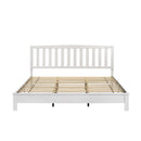 LEO 6/6 EK SLAT BED-HB/FB/RAILS-WHITE - Golden Linens & Furniture (PA)* 