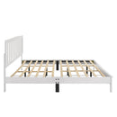 LEO 6/6 EK SLAT BED-HB/FB/RAILS-WHITE - Golden Linens & Furniture (PA)* 