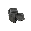LINTON LEATHER GLIDER RECLINER W/ PWR FR-GRAY