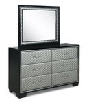 LUXOR MIRROR-BLACK/SILVER - Golden Linens & Furniture (PA)* 