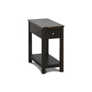 NOAH END TABLE WITH DRAWER-ESPRESSO W/FAUX MARBLE TOP